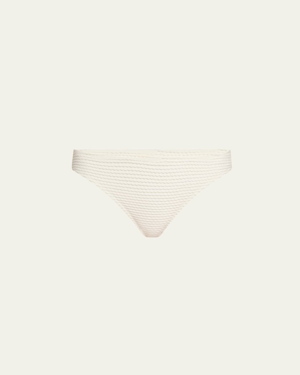 Dani Mid-Rise Scalloped Bikini Bottoms